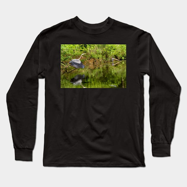 Mama Heron Long Sleeve T-Shirt by ncmckinney